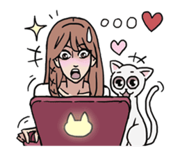 AsB - 124 Neko Girls sticker #11800513