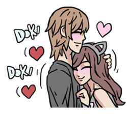 AsB - 124 Neko Girls sticker #11800515