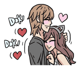 AsB - 124 Neko Girls sticker #11800515