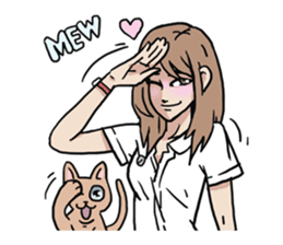 AsB - 124 Neko Girls sticker #11800520