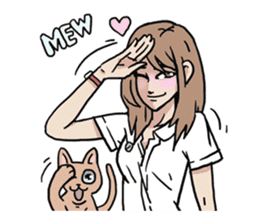 AsB - 124 Neko Girls sticker #11800520