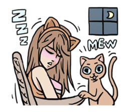 AsB - 124 Neko Girls sticker #11800524