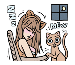 AsB - 124 Neko Girls sticker #11800524