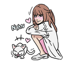 AsB - 124 Neko Girls sticker #11800525
