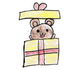 Cute animals MOGURIKKO sticker #11800881