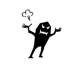 Black monster. sticker #11801735