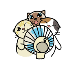 Summer, Orin and Kinaco and Myasuke sticker #11801940