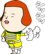 bob hair yellow sticker #11801991