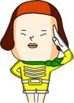 bob hair yellow sticker #11802002