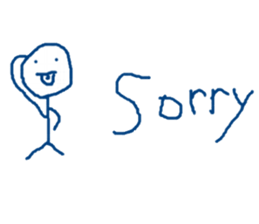 blue bored man sticker #11802824