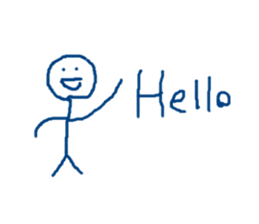 blue bored man sticker #11802826