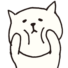 Cute poker-faced cat