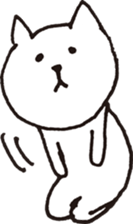 Cute poker-faced cat sticker #11802887