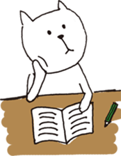 Cute poker-faced cat sticker #11802891