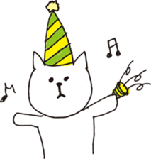 Cute poker-faced cat sticker #11802892