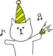 Cute poker-faced cat sticker #11802892