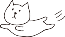 Cute poker-faced cat sticker #11802894