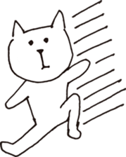 Cute poker-faced cat sticker #11802896