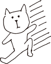 Cute poker-faced cat sticker #11802896