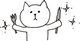 Cute poker-faced cat sticker #11802900