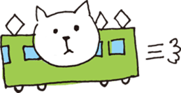 Cute poker-faced cat sticker #11802904