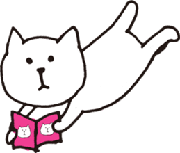 Cute poker-faced cat sticker #11802905