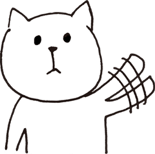 Cute poker-faced cat sticker #11802909