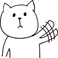 Cute poker-faced cat sticker #11802909