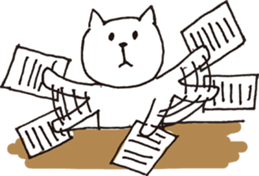 Cute poker-faced cat sticker #11802910