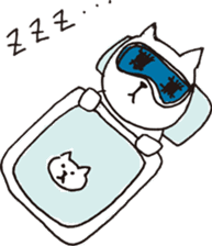 Cute poker-faced cat sticker #11802911