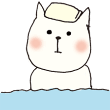 Cute poker-faced cat sticker #11802912