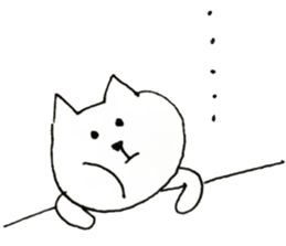 Cute poker-faced cat sticker #11802913