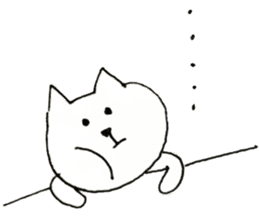 Cute poker-faced cat sticker #11802913