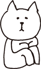 Cute poker-faced cat sticker #11802914