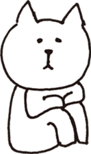 Cute poker-faced cat sticker #11802914