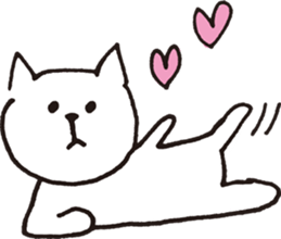 Cute poker-faced cat sticker #11802915