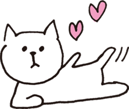 Cute poker-faced cat sticker #11802915