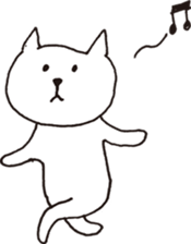 Cute poker-faced cat sticker #11802916