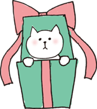 Cute poker-faced cat sticker #11802918