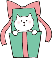 Cute poker-faced cat sticker #11802918