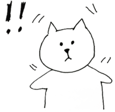 Cute poker-faced cat sticker #11802920