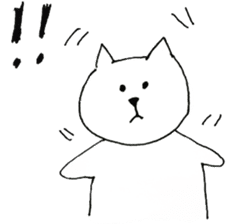 Cute poker-faced cat sticker #11802920