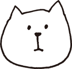 Cute poker-faced cat sticker #11802921