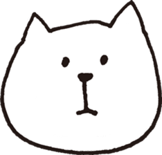 Cute poker-faced cat sticker #11802921