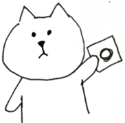 Cute poker-faced cat sticker #11802924