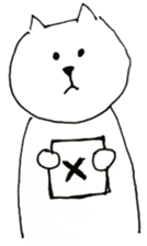 Cute poker-faced cat sticker #11802925