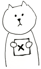 Cute poker-faced cat sticker #11802925