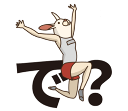 Athlete of rabbit sticker #11803906