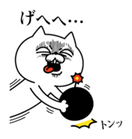 Rabbit VS cat, expression is too rich sticker #11804052