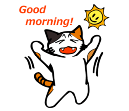 The green eyed calico cat Mocha English sticker #11804166